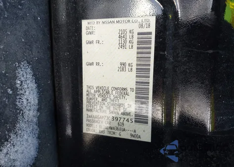 2018 Nissan Maxima 3.5 Platinum z USA, uszkodzony, nr VIN 1N4AA6AP7JC397745